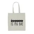 Coffee Is My Bae - Canvas Tote Bag - Latte Mocha Drink Drinking Funny Love