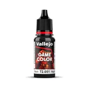 Vallejo Game Colour Black 18ml Acrylic Paint - New Formulation