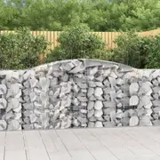 Arched Gabion Basket 400x50x100/120 cm Galvanised Iron vidaXL
