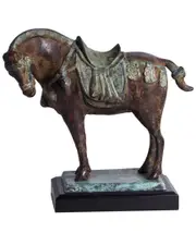 Bey-Berk Brass Tang Horse Sculpture