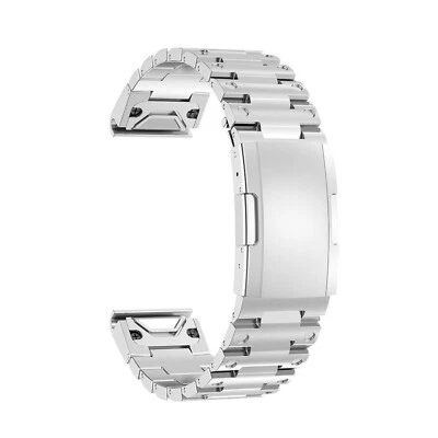 Steel Metal Quick Release Watch Band For Garmin Fenix 7X 7 Solar 6 Pro 5 Plus