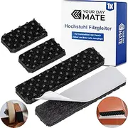 Felt Pads with Nubs for Highchair, 1 Set, Compatible with Hauck Alpha+ and BETA+ Children's High Chair with Wheels, in Black, for Gluing, Felt Gliders Chair Leg Alpha Beta Plus, Baby Chair Floor