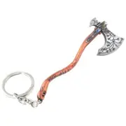 Creative Axe Shape Key Chain Tiger Orange Keyrings
