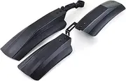 GDPKIALSLZ, 2pcs Portable Adjustable Bike Mud Guard Fenders Set, Snow Bicycle Mudguard Fat Bike Front Rear Mud Guard Compatible with Fatbike Bikes Cy