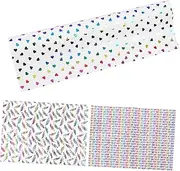 minkissy 3 Pack Wrapping Papers Birthday Wrapping Paper Roll Holiday Packaging Paper Heart Design Bags