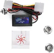 Water Indicator, Computer Water Cooled Thermometer and Meter Set, G1/4 Thread for Most Computer Cooling Pipes, Connectors