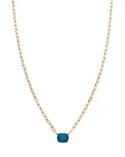 Bloomingdale's Fine Collection London Blue Topaz Solitaire Pendant Necklace in 14K Yellow Gold, 18