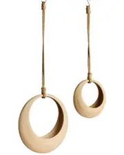 Napa Home & Garden Set of 2 Jayla Bamboo Hanging Baskets