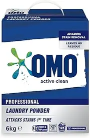 OMO PRO Laundry Powder Detergent – Unscented, Effective on Stains, Gentle on Skin, 6kg for White & Colored Fabrics