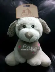Kellypet 8" Poseable Dog Toy w/Heart & Squeaker Valentine's Day Luv Kellytoy NWT