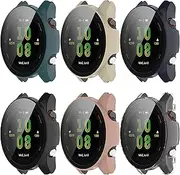 Case intended for Garmin Forerunner 255 Screen Protector Case (Not Forerunner 255S) Soft TPU Scratch Resistant Full Cover Protective Case intended for Forerunner 255 Smartwatch (6Colors)