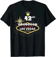 [X.Style] Las Vegas Girls Trip Shirts 2023, Vegas 42nd Birthday Squad ds850 T-Shirt (S) Black