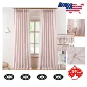 Luxurious Semi-Sheer Pink Drapes - Eco-Friendly Pinch Pleat Fabric 40"Wx120"L
