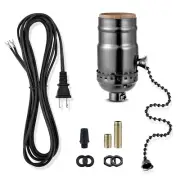 Lamp Repair Socket Kit,Pull Chain On/Off Switch Socket for DIY Lamp with 8 Feet