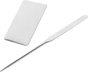 AKOOSY 1set Makeup Mixing Palette Spatula Stainless Steel Makeup Plate for Foundation Eyeshadow Nail Art Portable and Easy to Clean