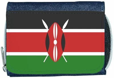 Kenya Flag Denim Wallet