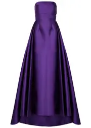 Solace London Tiffany Strapless Faille Gown - Purple - 12 12