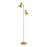 Hyvik Matt Brass Twin Lights Floor Lamp