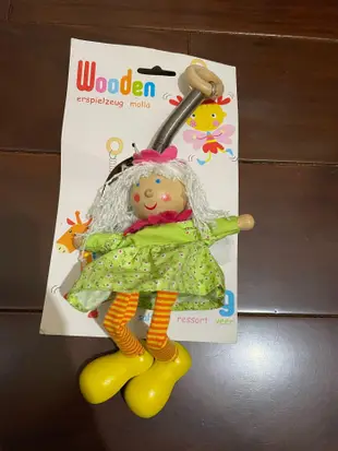 木頭玩偶娃娃彈簧可掛式.