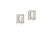 Maestro Furniture Set Of 2 Lorrel Modern Minimalist Square Wooden Side Table - Antique white