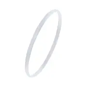 Bevilles Sterling Silver Plain 1/2 Round Solid Bangle 4mm x 66mm