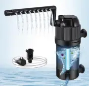 Aquarium Filter W/Cycle U-V Light，Internal Green Water Killer Filter Aquarium