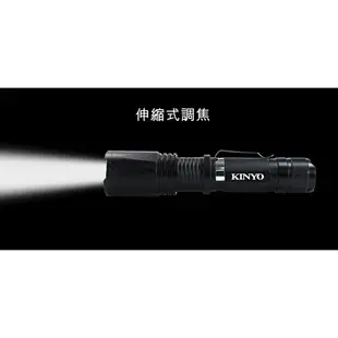 【KINYO】LED強光變焦手電筒 (LED-505) 三段光源 美國CREE XML LED 照射200M ｜露營