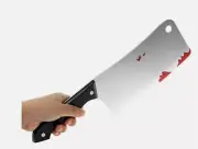 Bloody Cleaver, Knifes Realistic Kitchen Cleaver Prop for Halloween Prank