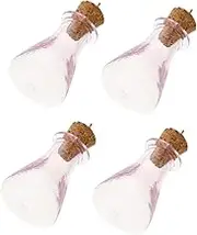 GREENADSCAPE Mini Glass Wishing Bottles with Cork Stoppers Cork Stoppers Creative DIY Storage and Decorative Bottles for Crafts Home Decor and