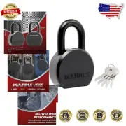 Robust Weatherproof Padlock with Boron Alloy Shackle & Precision Brass Cylinder