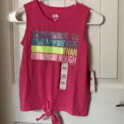 Justice I Am More Than Enough tank top Pink Size Medium 10