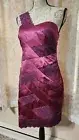 Phoebe Couture Size 6 Dress Satin One Shoulder Cocktail Wedding Prom