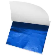 200 Pcs Gold Leaf Foil Sheet Blue Leaf Papers 3.3 Inch x 3.1 Inch