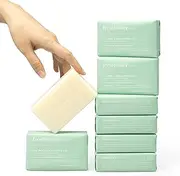 Freshwater Farm Australia Soothing Castile Natural Body Bar/Soap Bar for Women/Men- Sanitising Tea Tree + Eucalyptus Oil. Bar Soap/Body Soap With Antibacterial& Inflammatory Properties-200g x 8 Pack