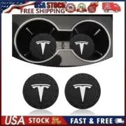2 pk Cup Mat Car Drink Holder Insert Silicone Coaster Set for Tesla Style 1