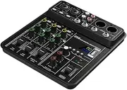 Vsenkes Audio Mixer Sound Mixer 256 DSP Effects 4 Channels DJ Equipment DJ Console Stage Mixer for band Recording Stage Performances