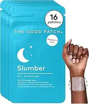 Slumber Sleep Patch Support, Melatonin Free, Sustained Release, Natural Patch with L-Theanine, Magnesium, Tart Cherry Extract, Plant Powered Wearable Wellness (4 Count (Pack of 4))