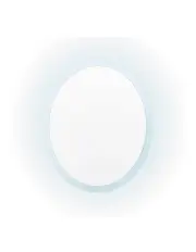 [La Bella] LED Touch Anti-Fog Round Wall Mirror 70cm in White