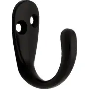(10-Pack Single Wall Hooks 1-Prong Coat/Hat Matte Black Hooks for Hanging Wal...