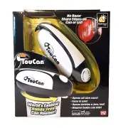 TouCan Can Opener Battery Operated One Touch Smooth Edges Hands-free