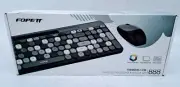 Mofii 888 Wireless Blutooth Black and Gray Keyboard Wireless Mouse Chocolate