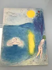 Marc Chagall Daphnis and Chloe " Summertime " Vintage Offset Lithograph Print