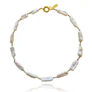 Culturesse Isis Baroque Pearl Necklace Women Fashion 18K Gold Plate Jewellery