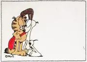 Cartoon Garfield Odie Embroidered quilt label Cat Dog