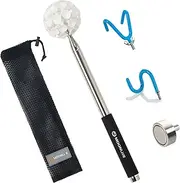 Moonlike Telescoping Pickup Grabber Tool Magnetic Pole with 2 Hook and a Magnet, 10 ft Telescopic Hook Pole Wire Reacher Tool Push Pull Rod, Disc Golf Retriever Pole, Disc Golf Accessories
