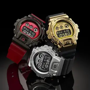 【CASIO 卡西歐】G-SHOCK DW-6900 25周年金屬手錶(GM-6900G-9)