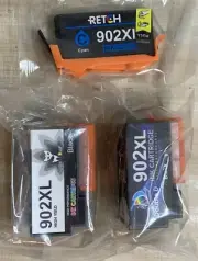 THREE 902-XL Ink Cartridge for HP 902XL Officejet Pro 6960 6968 6970 6975 6978