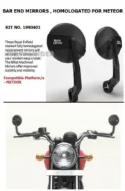 Royal Enfield METEOR 350 "BAR END MIRROR, HOMOLOGATED"