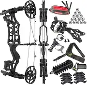 ZSHJGJR Compound Bow Dual-use for Arrows and Steel Ball,Hunting Bows,40-70lbs Adjustable,Short-Axis Compound Bow Set for Archery Outdoor Hunting Target Shooting Bow Fishing