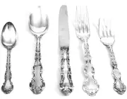 LOUIS XIV Silver Plate by Birks 5 Piece Place Setting NEW NEVER USED made Canada